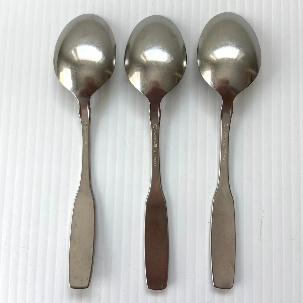 Oneida Community Stainless PAUL REVERE Oval Soup Spoons 6 3/4